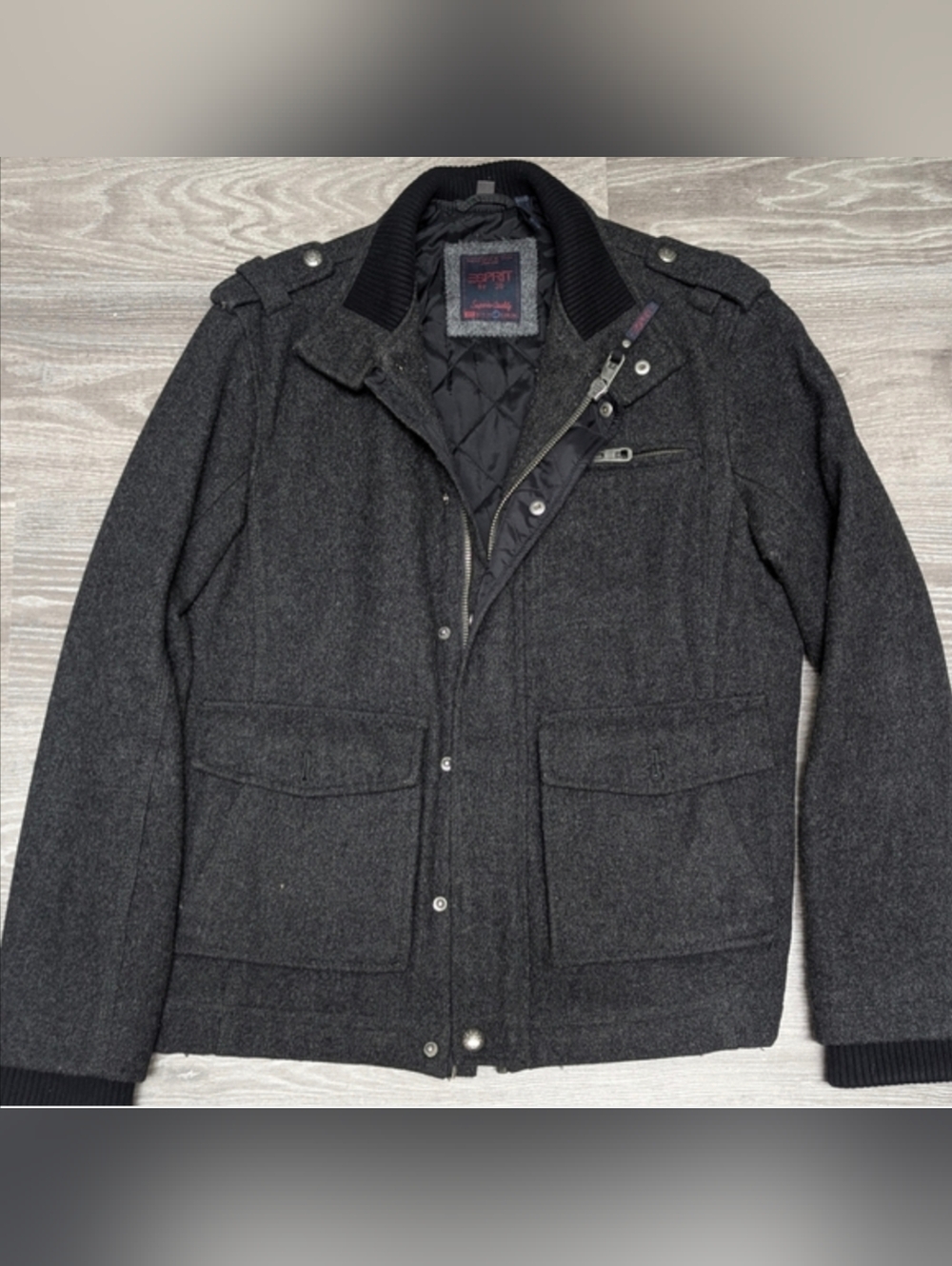 ESPRIT | wool blend quilted utility bomber